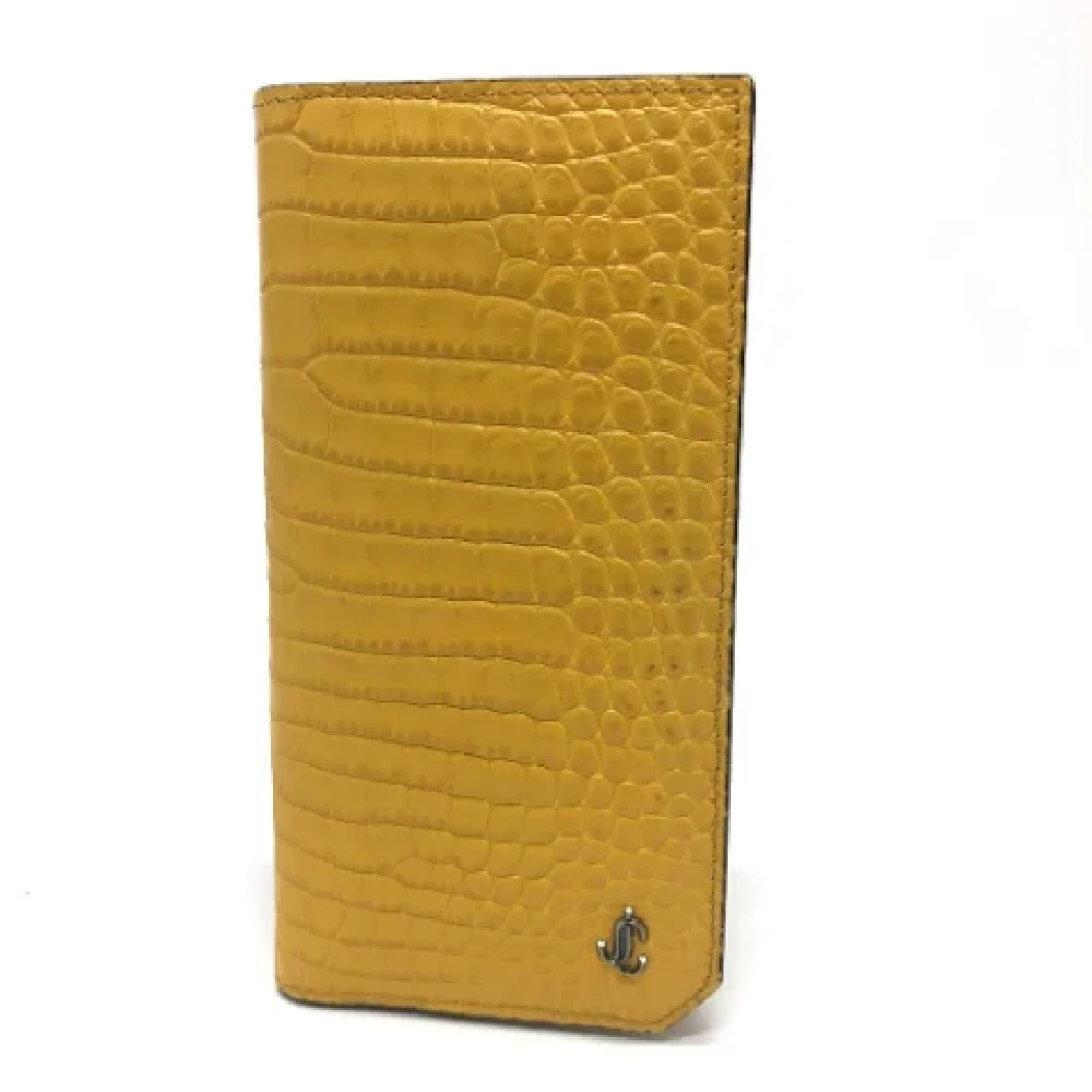 Jimmy Choo Pre-owned Leather wallets Yellow Dames