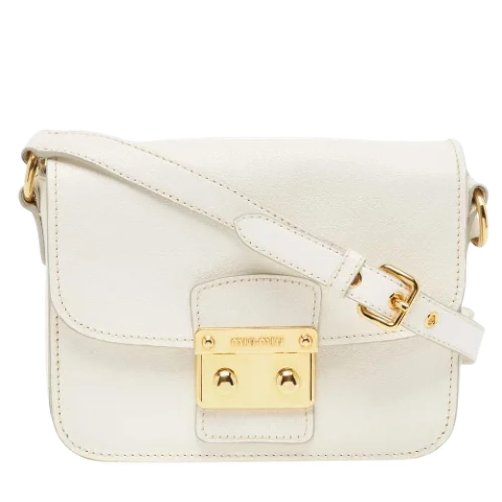Miu Pre-owned Leather crossbody-bags White Dames