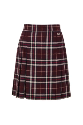 Pleated Tartan Skirt