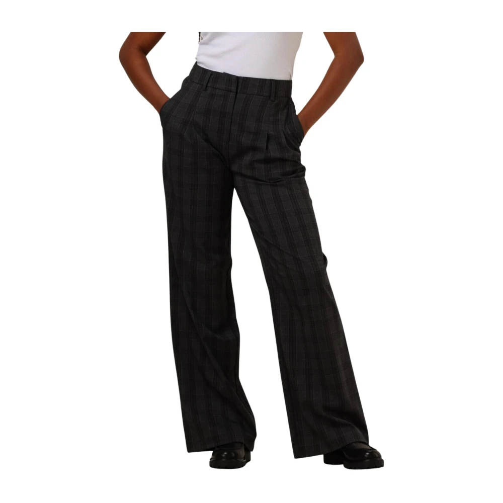 moss copenhagen Elegante hoge taille broek Black Dames