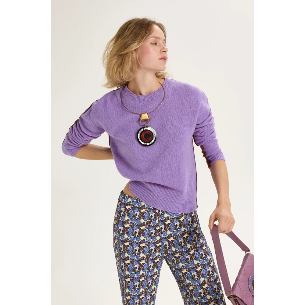 Maliparmi Modieuze Sweater voor Vrouwen Purple Dames