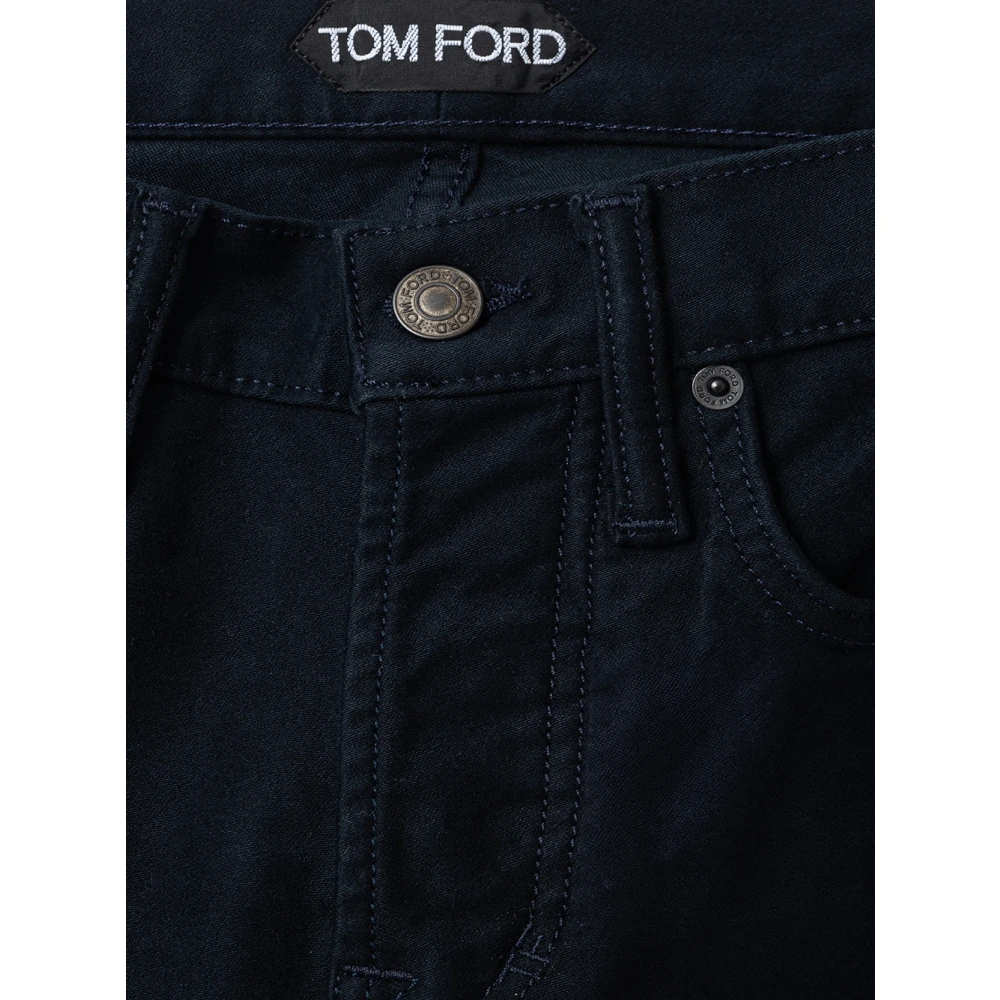 Tom Ford Stretch Five-Pocket Broek Blue Heren