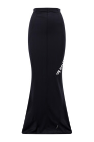 Czarna Spódnica Maxi z Elastycznym Pasem