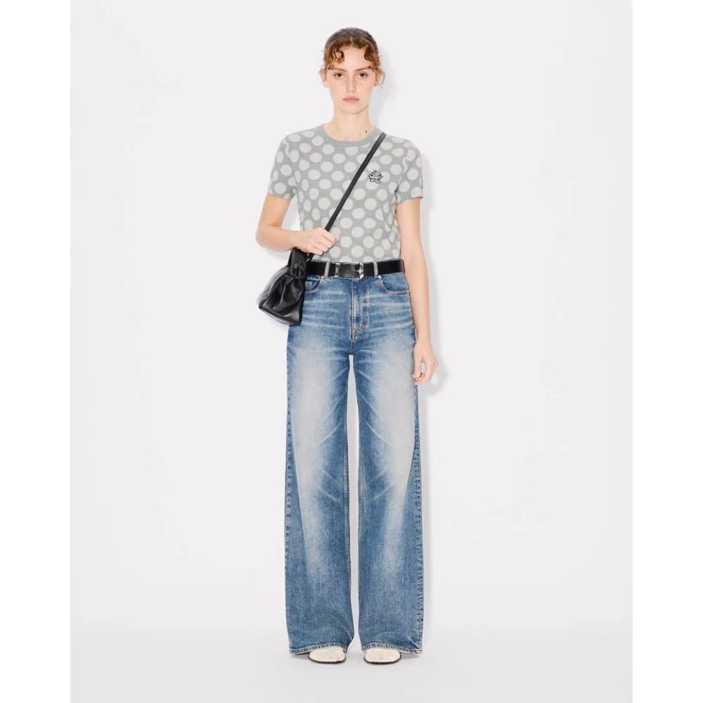 Kenzo Olifant Print T-shirt en Polo Gray Dames