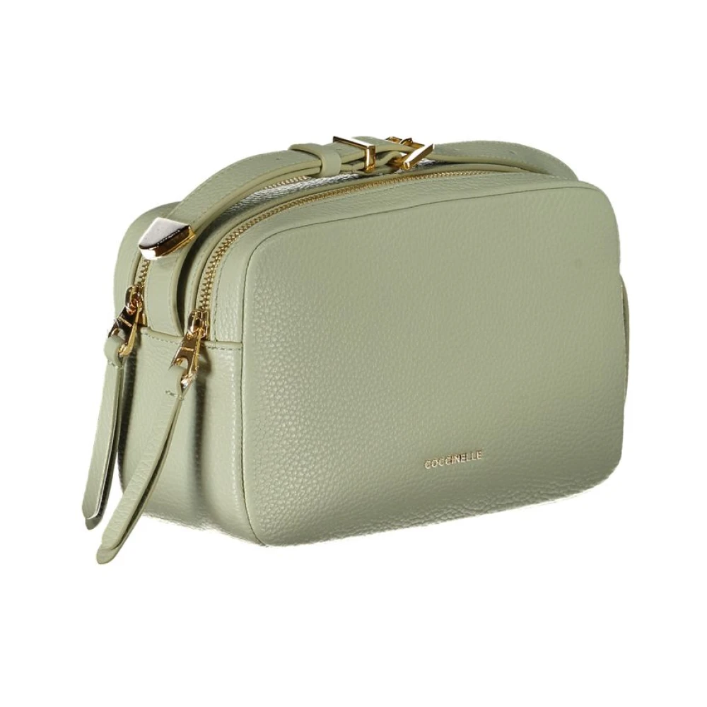 Coccinelle Groene Leren Schoudertas met Verstelbare Band Green Dames