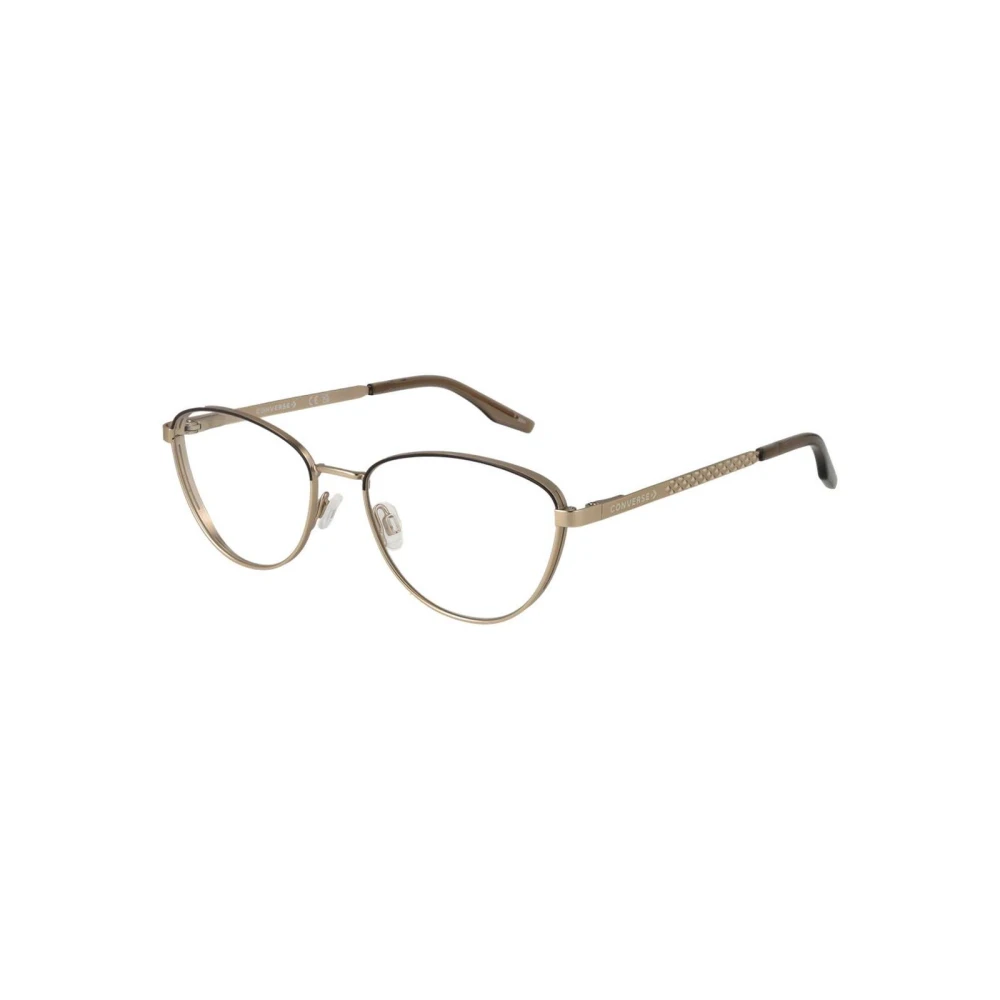Converse Yellow Glasses, Female, One Size, Gold Cat Eye Metal Optical Frames