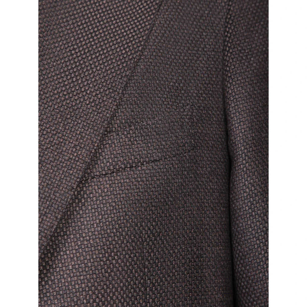 Tagliatore Luxe Bruine Blazer Aw24 Brown Heren