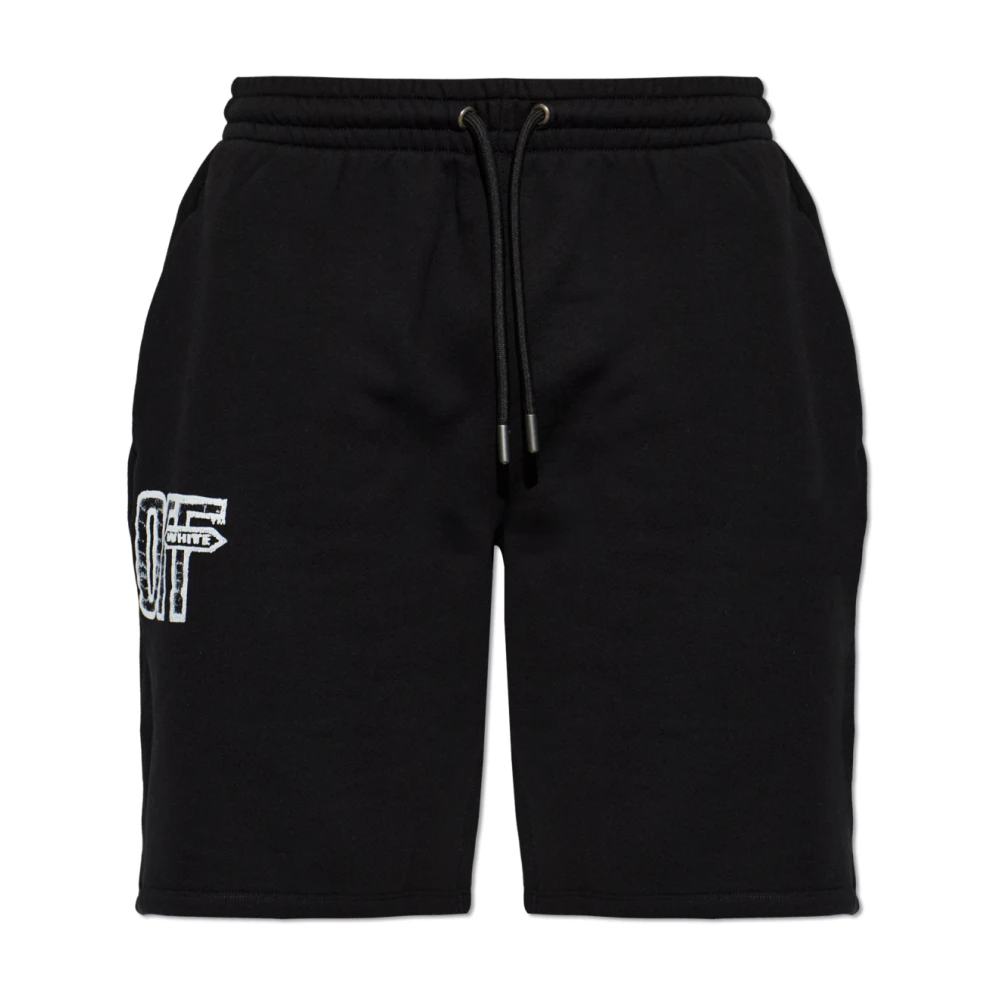 Off White Uomo Nero Pantaloncini, Xl, New,