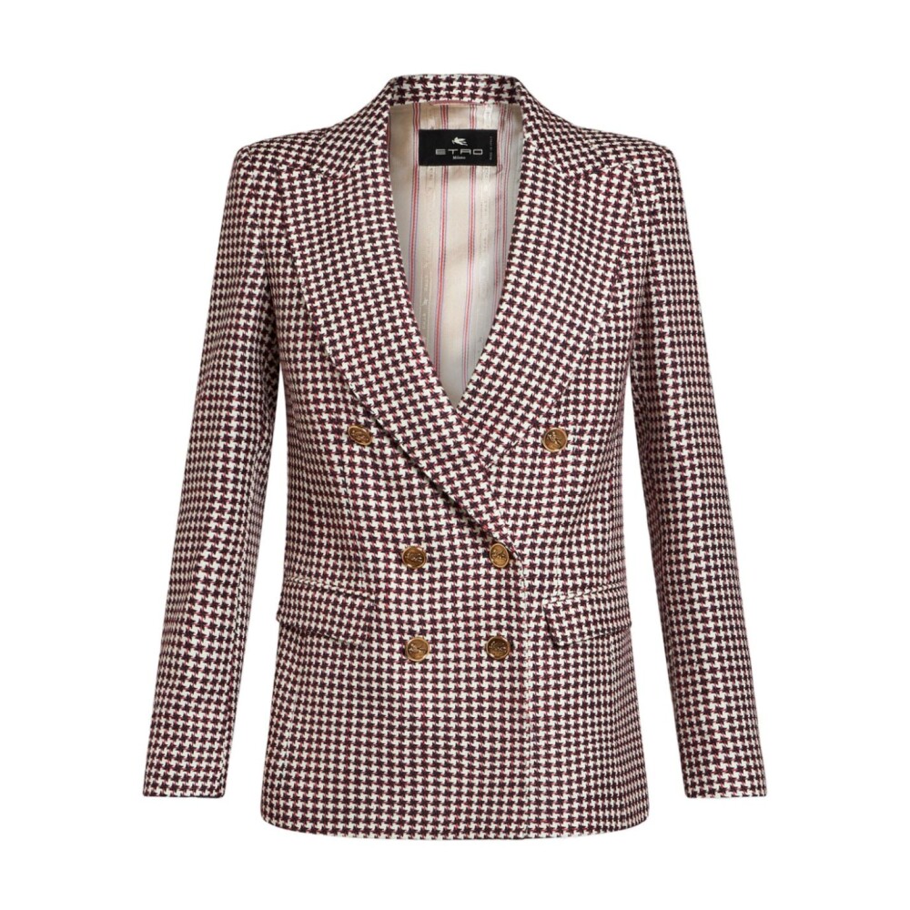 【洗練された】ETRO マイクロパターン ジャージーブレザー メンズ ジャケット＆ブレザー：アンコン、ジャカード | エトロ