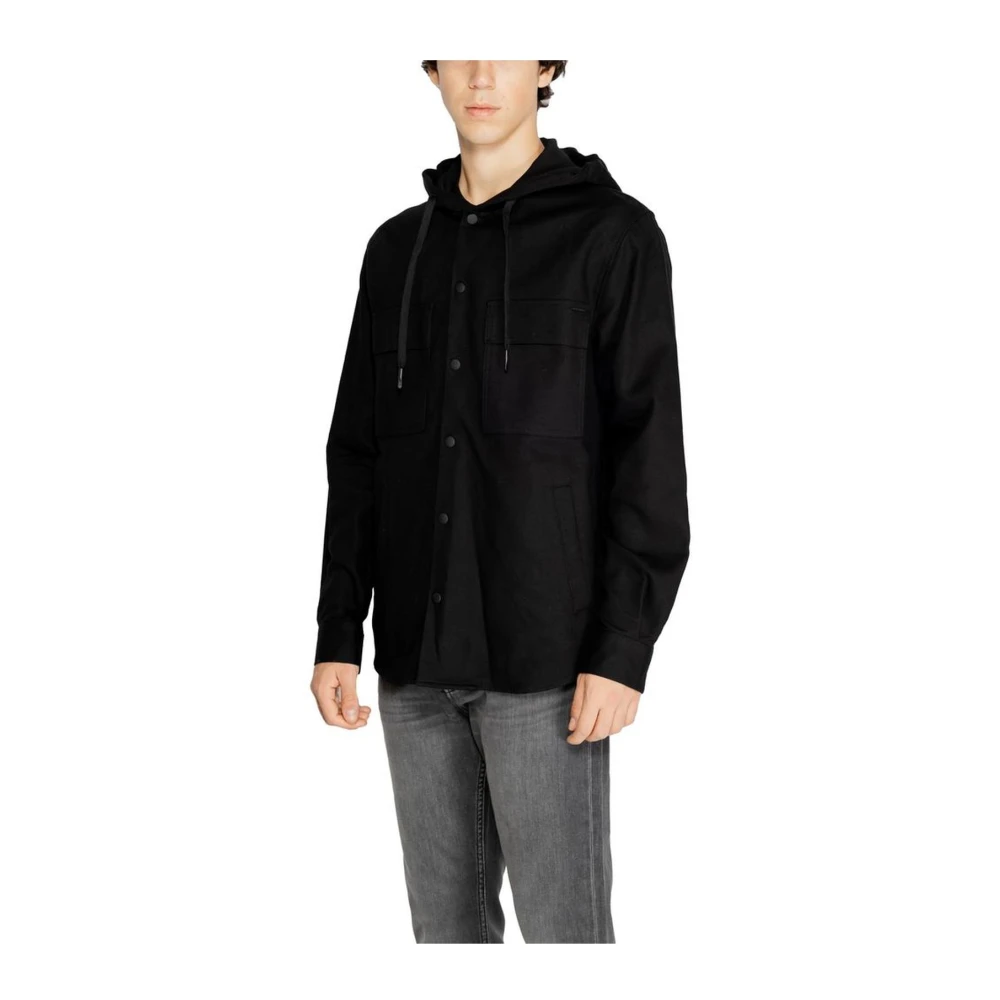 Antony Morato Zwarte Katoenen Overhemd Lange Mouwen Black Heren
