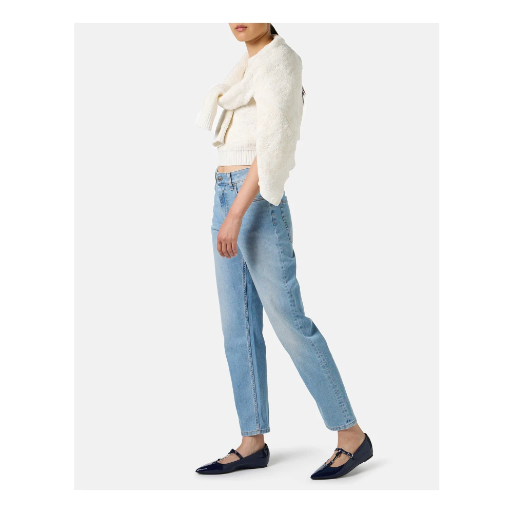 Iceberg Indigo mom comfort fit 5-pocket denim broek Blue Dames