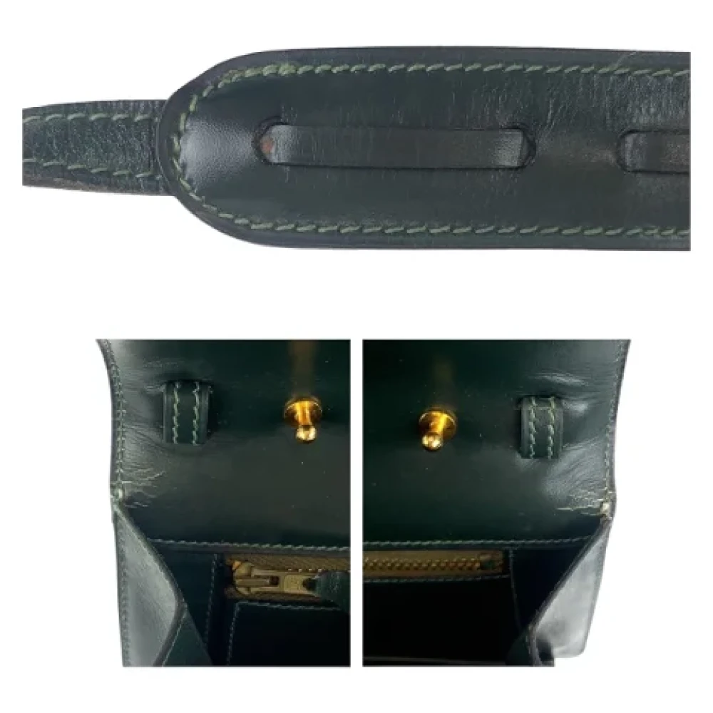 Hermès Vintage Pre-owned Leather shoulder-bags Green Dames