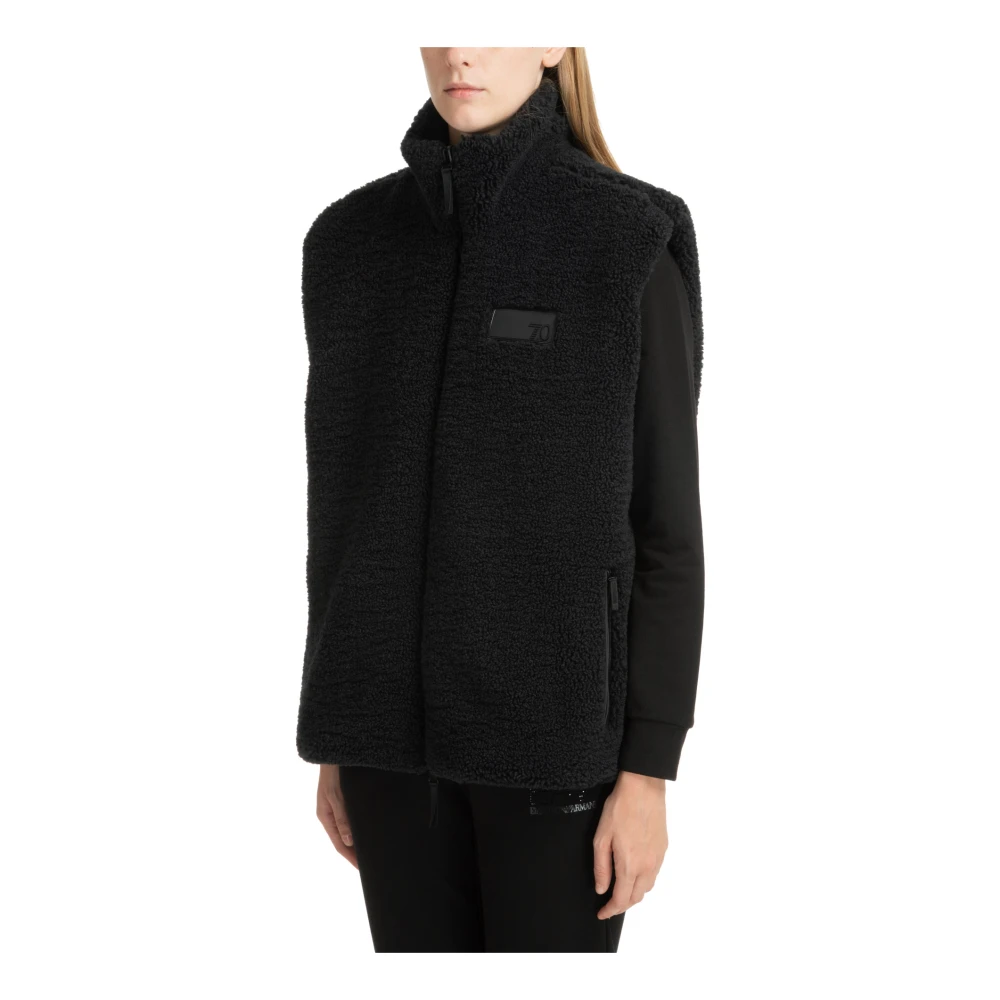 Emporio Armani EA7 Omkeerbare Ritsvest Effen Logo Black Dames