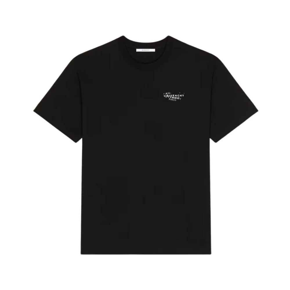 Givenchy Herr Svart Toppar M, Bomull, T-Shirt I Bomull Med Logotryck