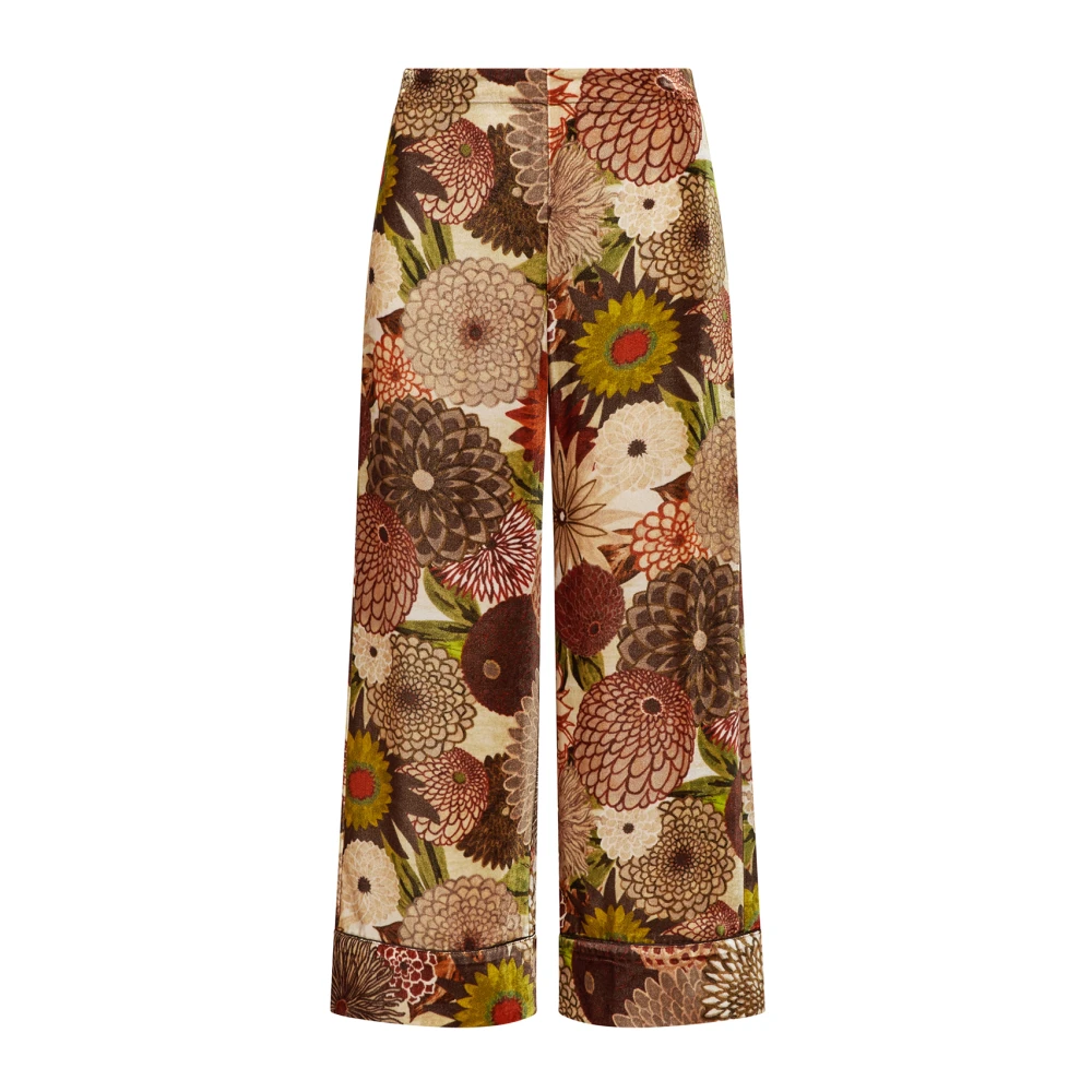 Maliparmi Velvet Prints Broek Multicolor Dames