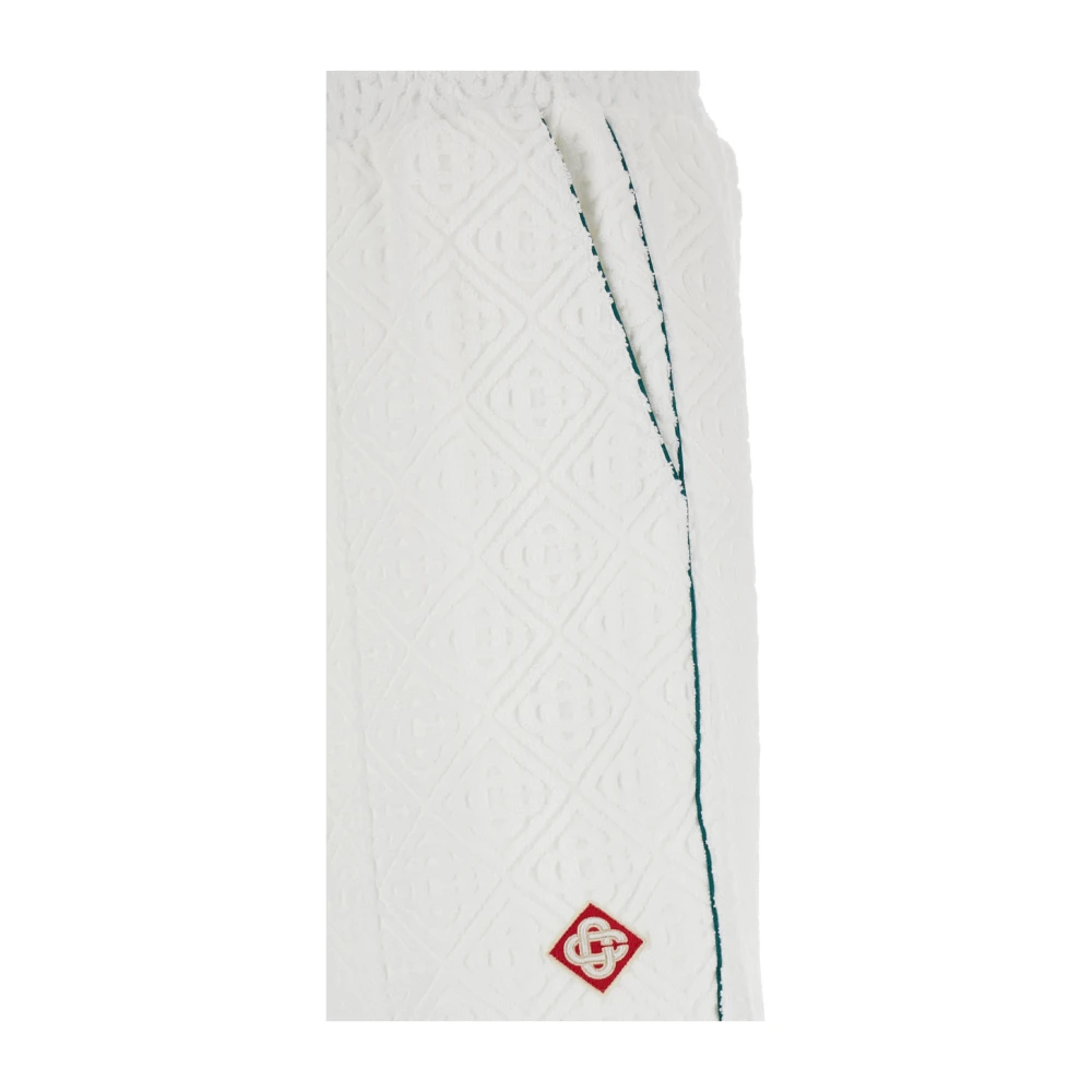 Casablanca Witte Katoenen Shorts met Logo Borduursel White Heren