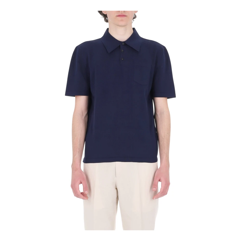A.p.c. Men's Blue Colin Polo - Polo Shirts - S - Tops