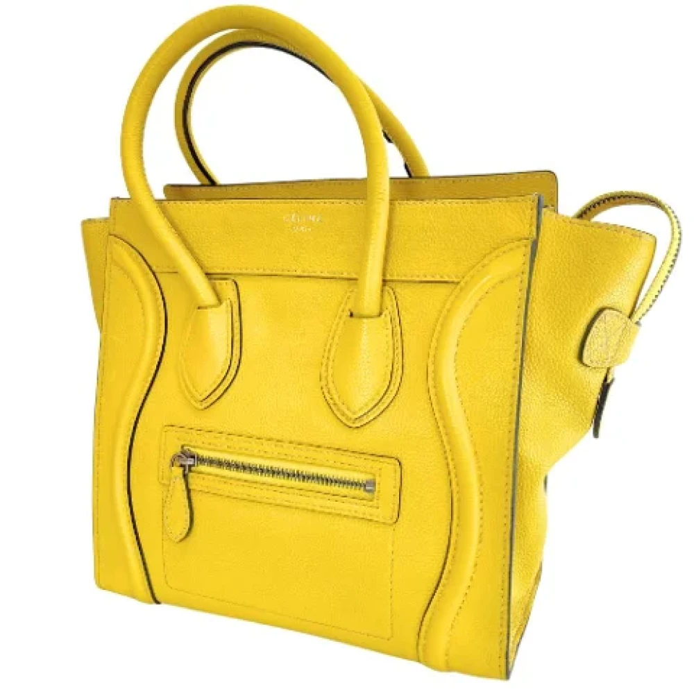Celine Vintage Pre-owned Leather celine-bags Yellow Dames
