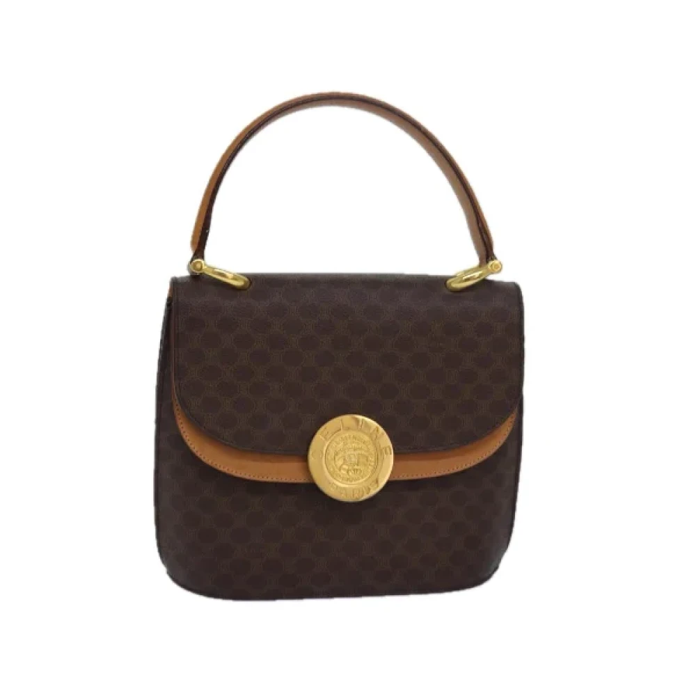 Celine Vintage Pre-owned Leather handbags Brown Dames