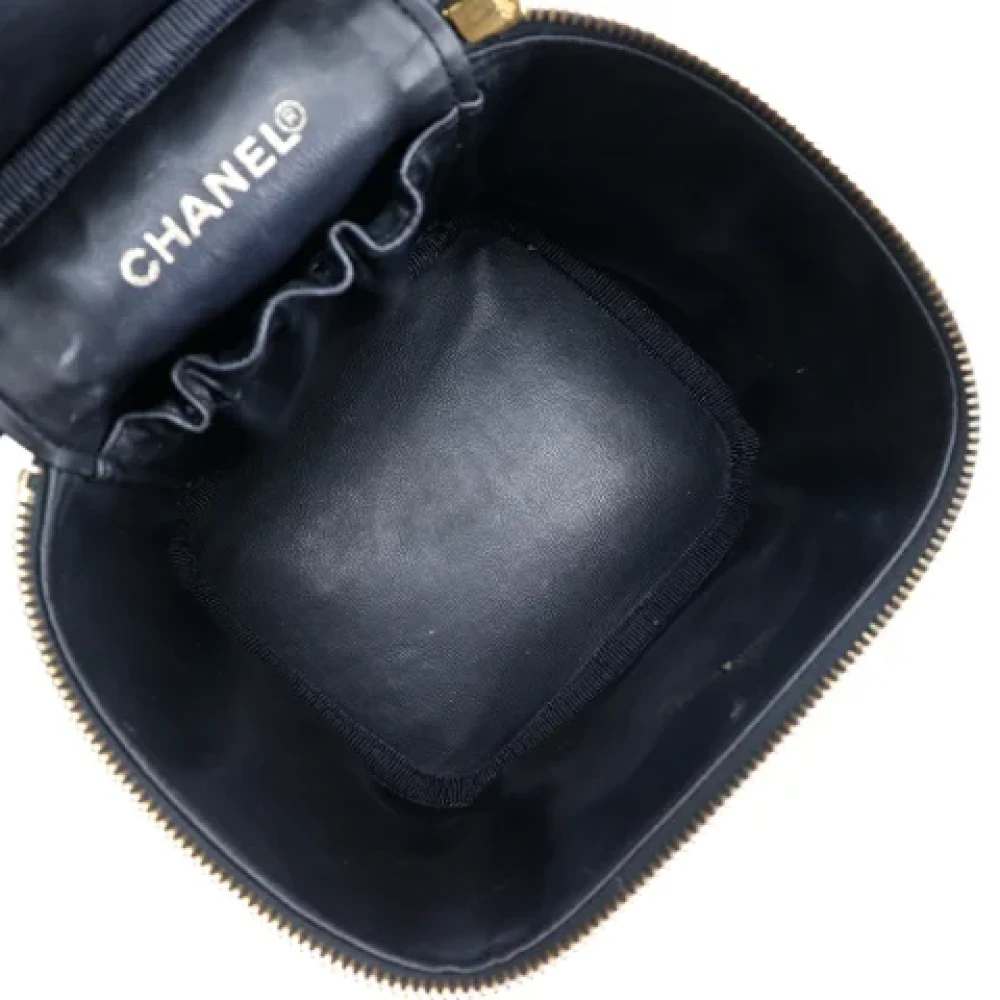 Chanel Vintage Pre-owned Leather handbags Black Dames