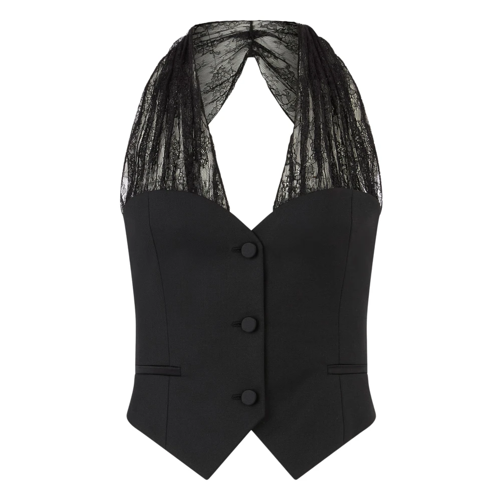 Nina Ricci Vest MET Chantilly Kant Black Dames