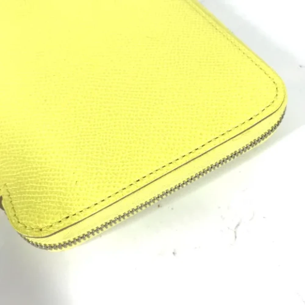Hermès Vintage Pre-owned Leather wallets Yellow Dames