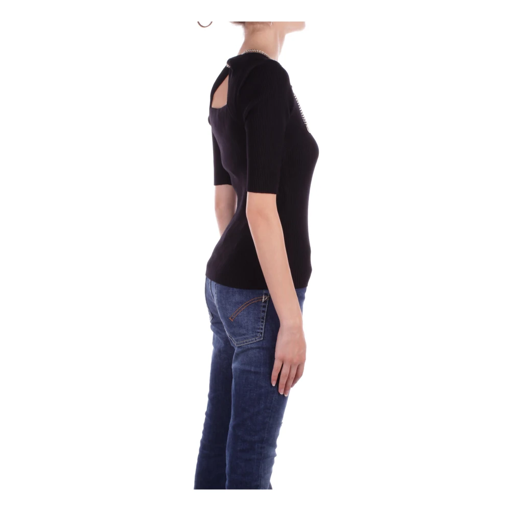 Liu Jo Zwarte Sweater met Cut-Out Details Black Dames
