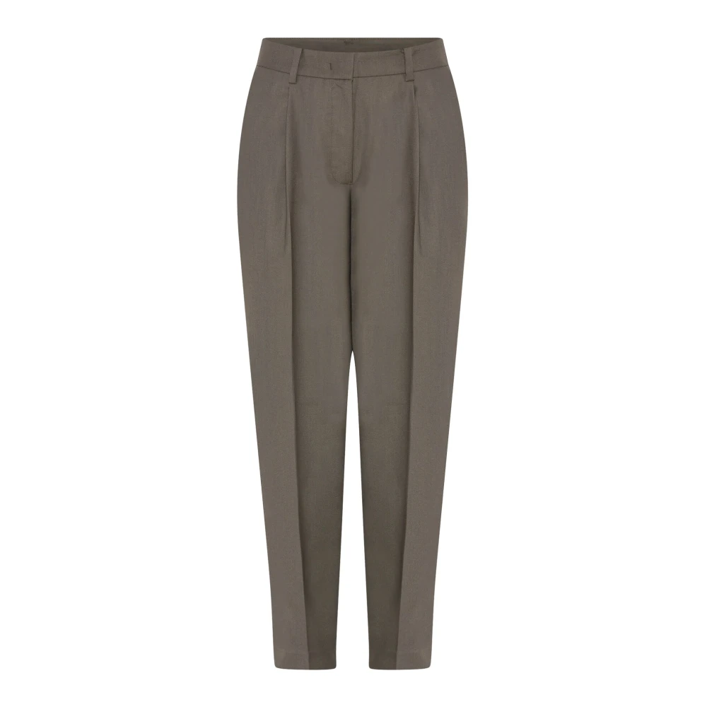 Bruuns Bazaar Donker Beton Carotabbdagny Broek Gray Dames