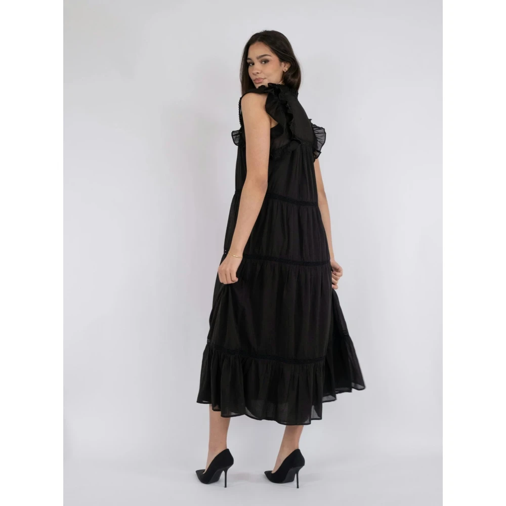 NEO NOIR Ankita S Voile Jurk Black Dames