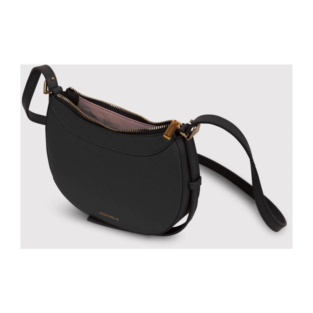 Coccinelle Whisper Schoudertas met Plectrum Detail Black Dames