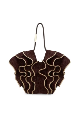 Goldentime Medium Ruffle Tote