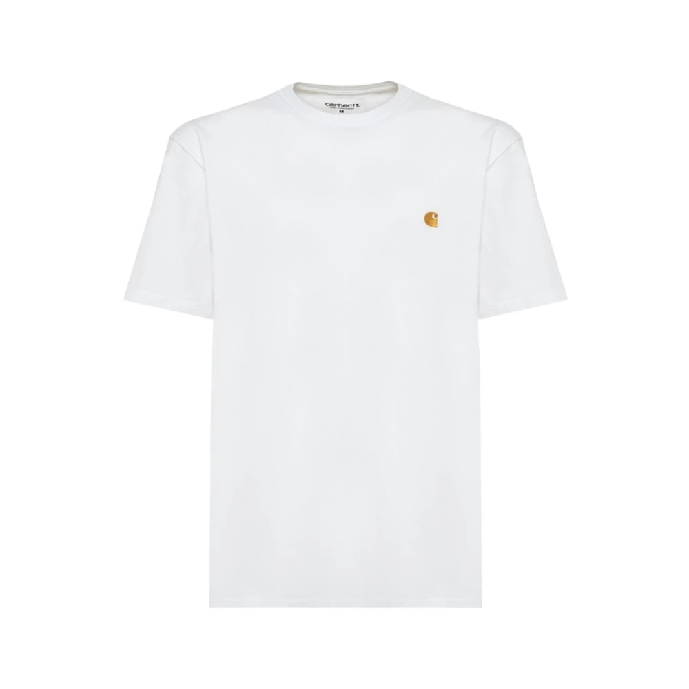 Carhartt WIP Geborsteld Katoen Crew Neck T-shirt White Heren