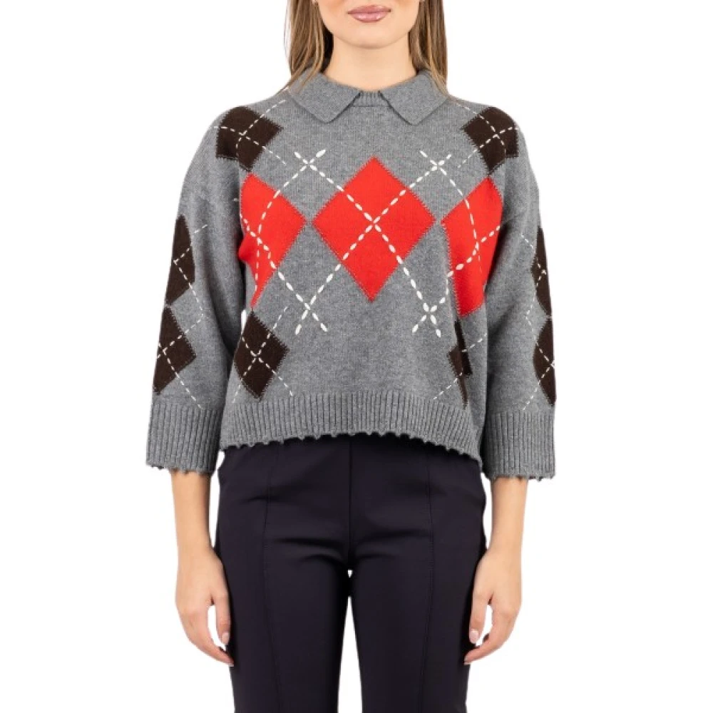 Pinko Round-Neck Knitwear - Female - Round-Neck Knitwear - Multicolor - S - Knitwear