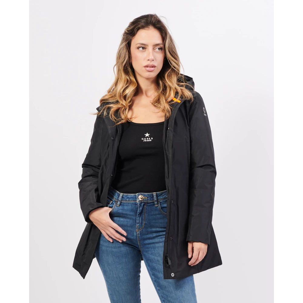 Suns Zwarte Parka met hoge prestatiekenmerken Black Dames