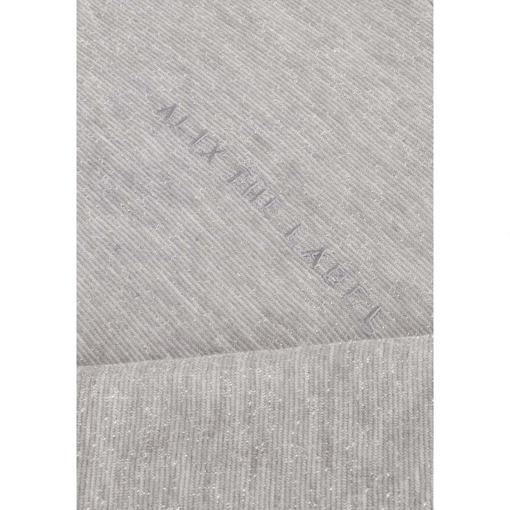 Alix The Label Doorschijnend Gebreid T-shirt Gray Dames