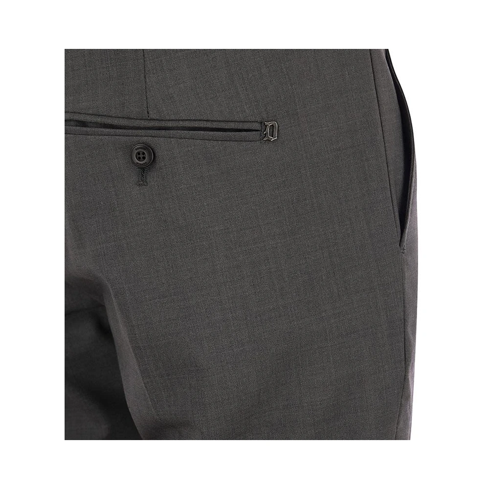Dondup Stretch Wol Slim-fit Broek Gray Heren