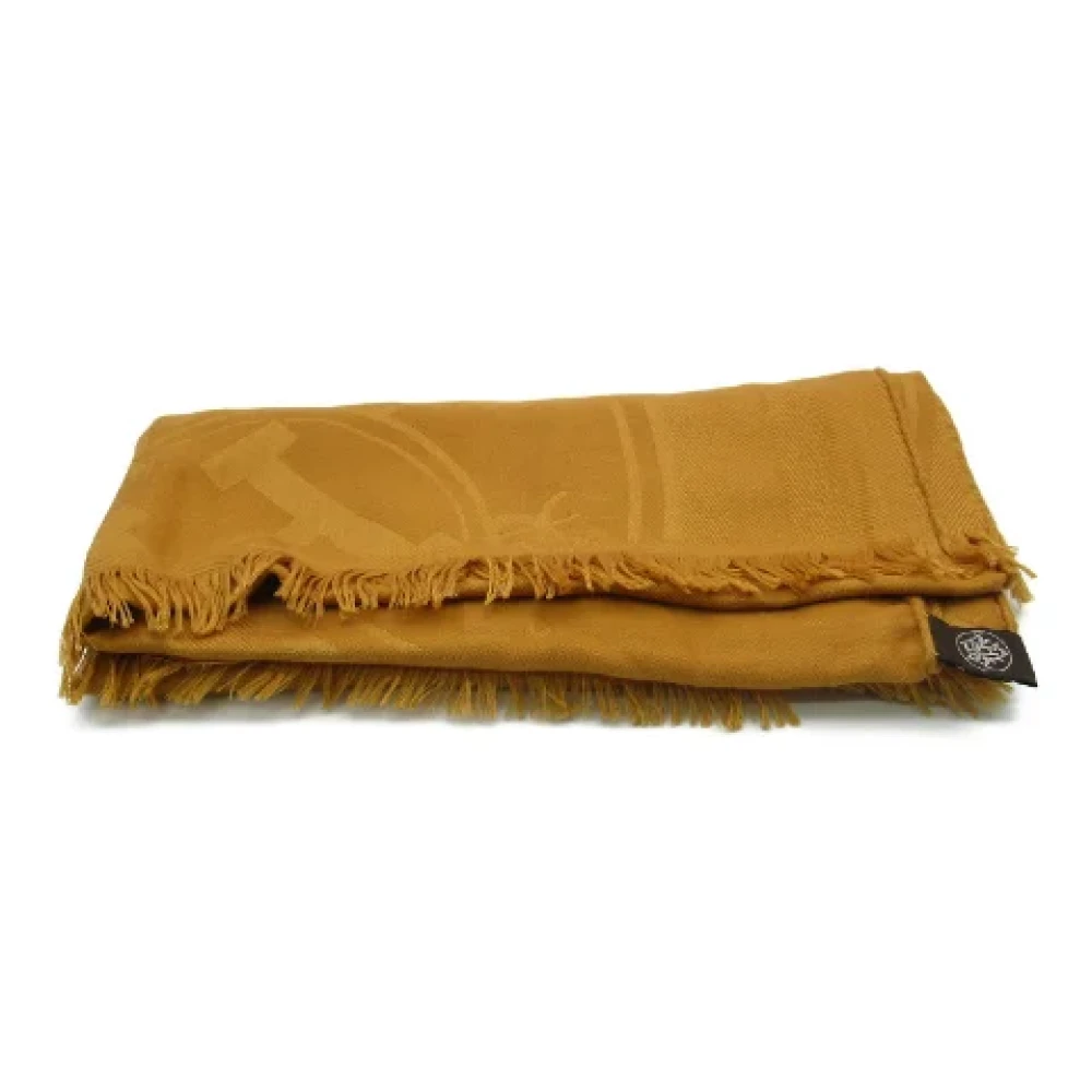 Hermès Vintage Pre-owned Cashmere scarves Brown Dames
