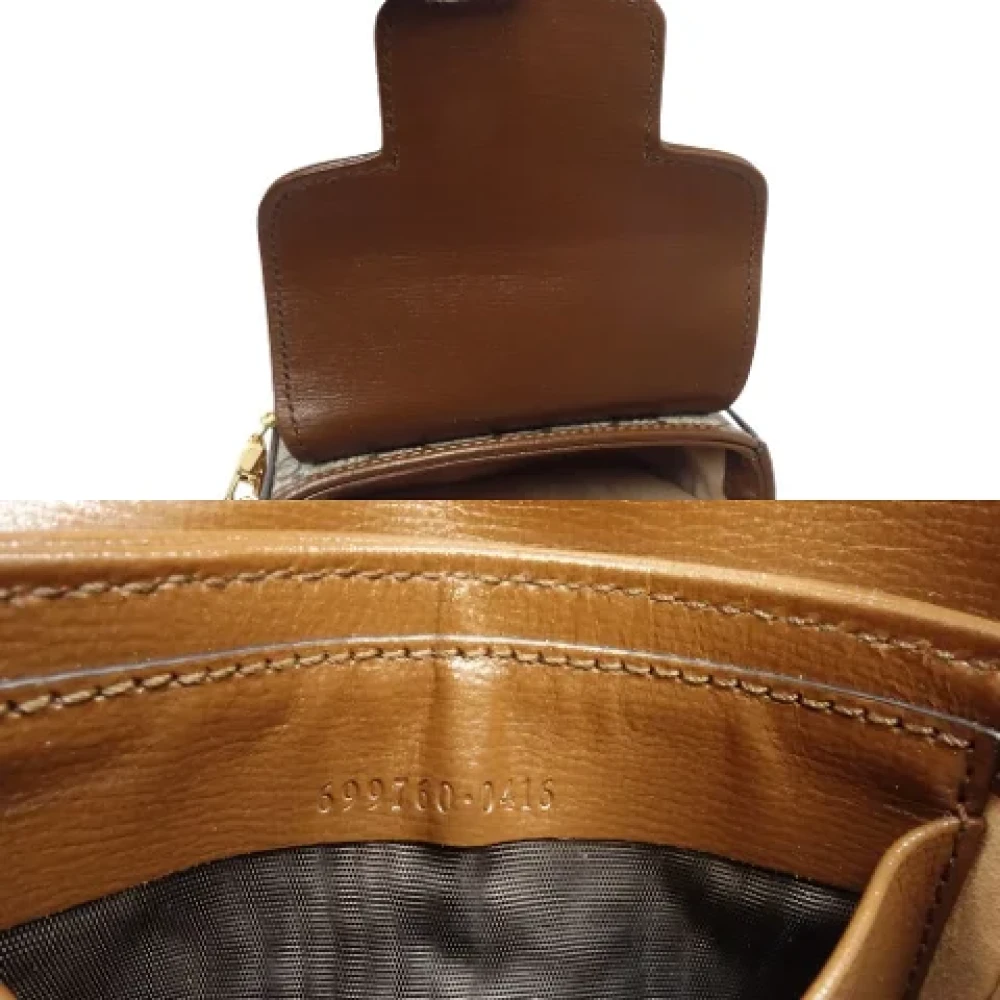 Gucci Vintage Pre-owned Canvas gucci-bags Beige Dames
