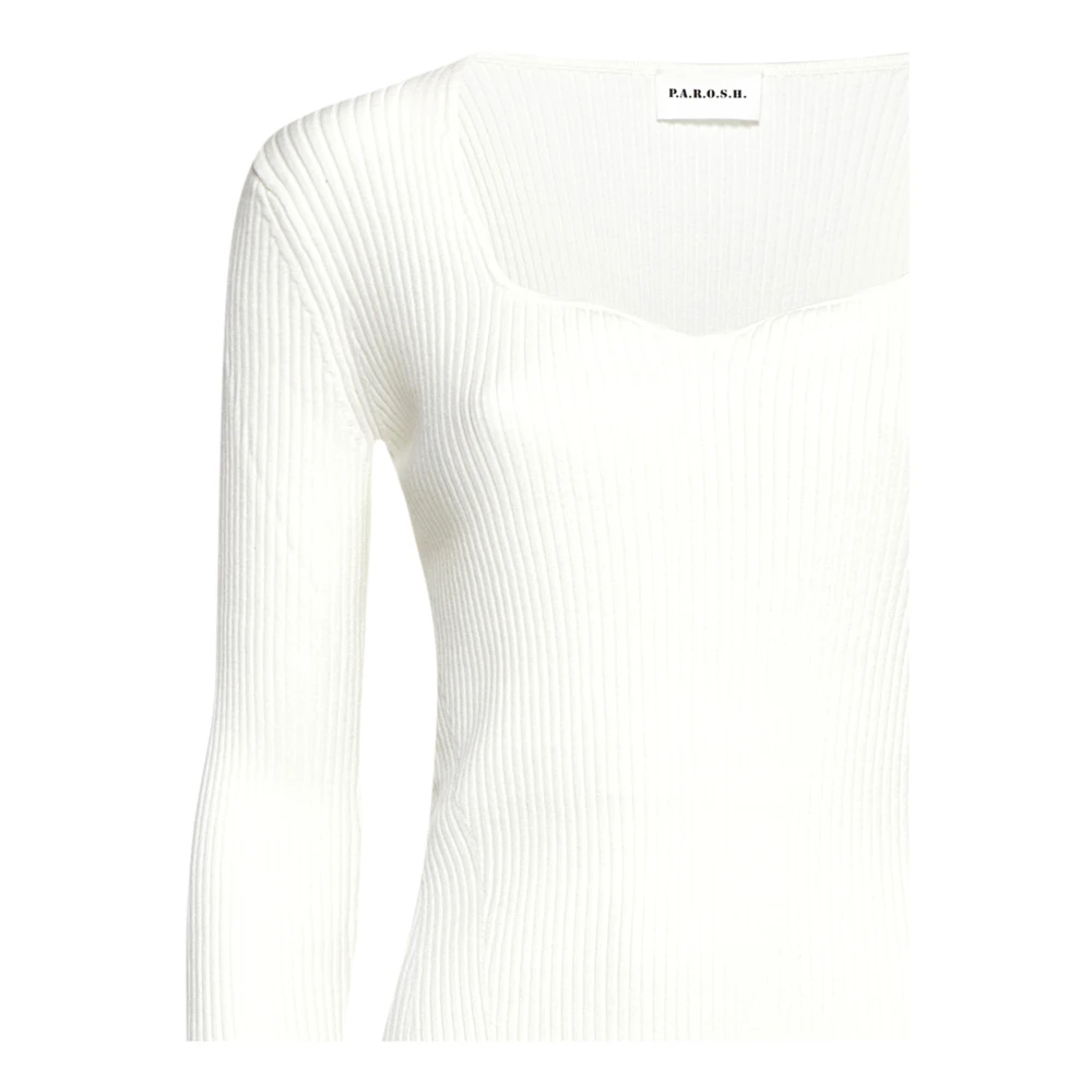 P.a.r.o.s.h. Crème Trui Stijlvol en Gezellig Beige Dames