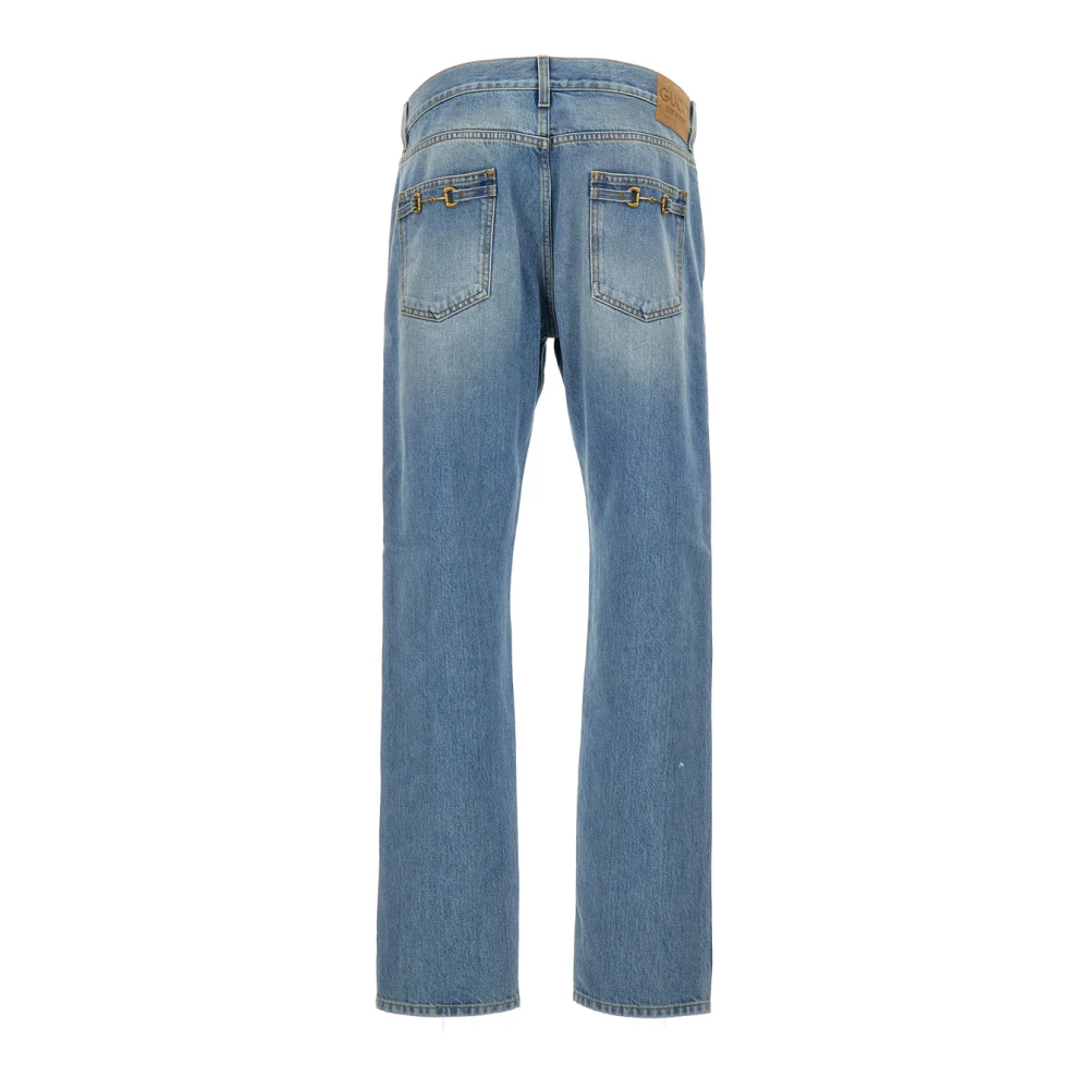 Gucci Straight Jeans Blue Heren