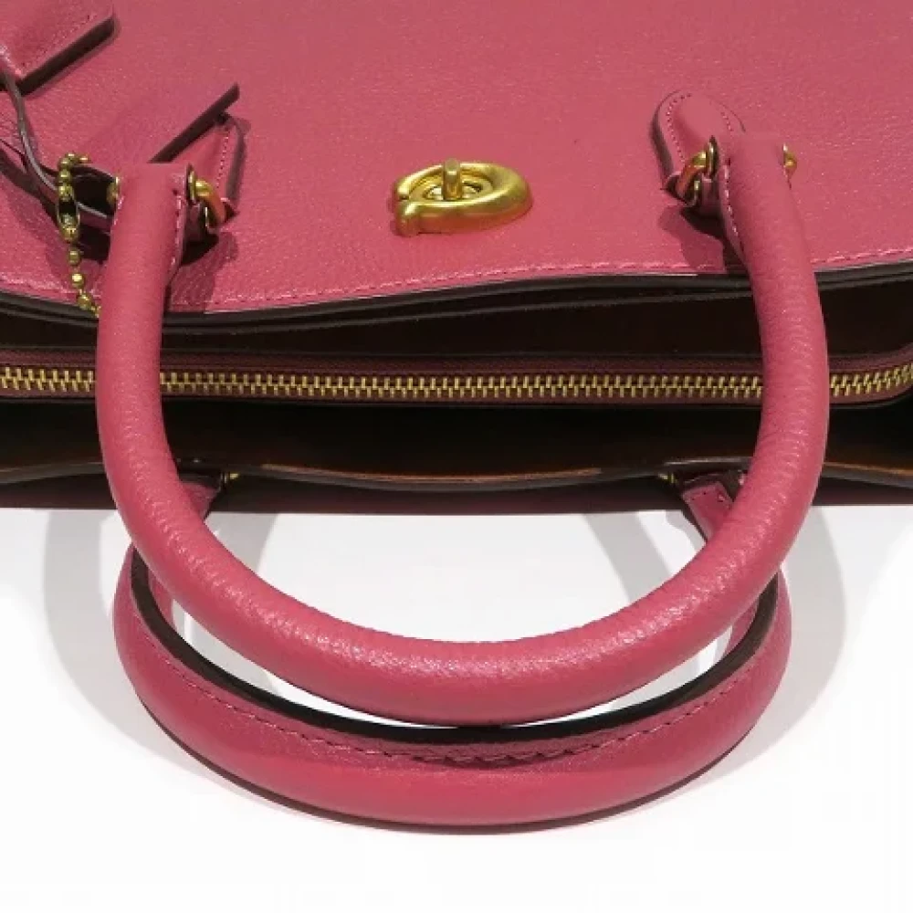 Coach Pre-owned Leather handbags Pink Dames