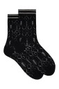 chaussettes-courtes-en-coton-noir-perfore-pour-femmes-avec-motif-argyle