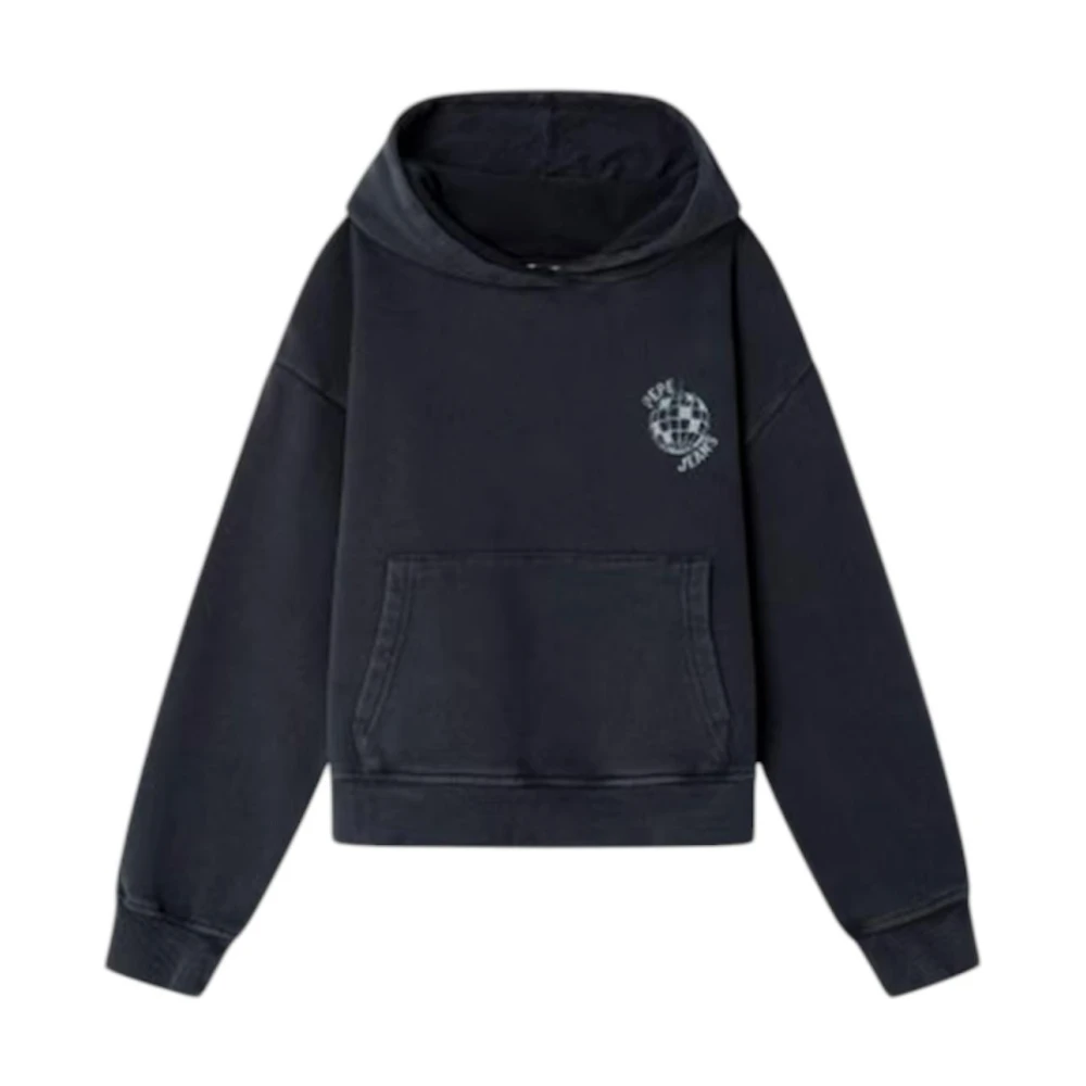 Pepe Jeans Girls Black Kids Sweatshirts, 14 Y, Ava Sweatshirt