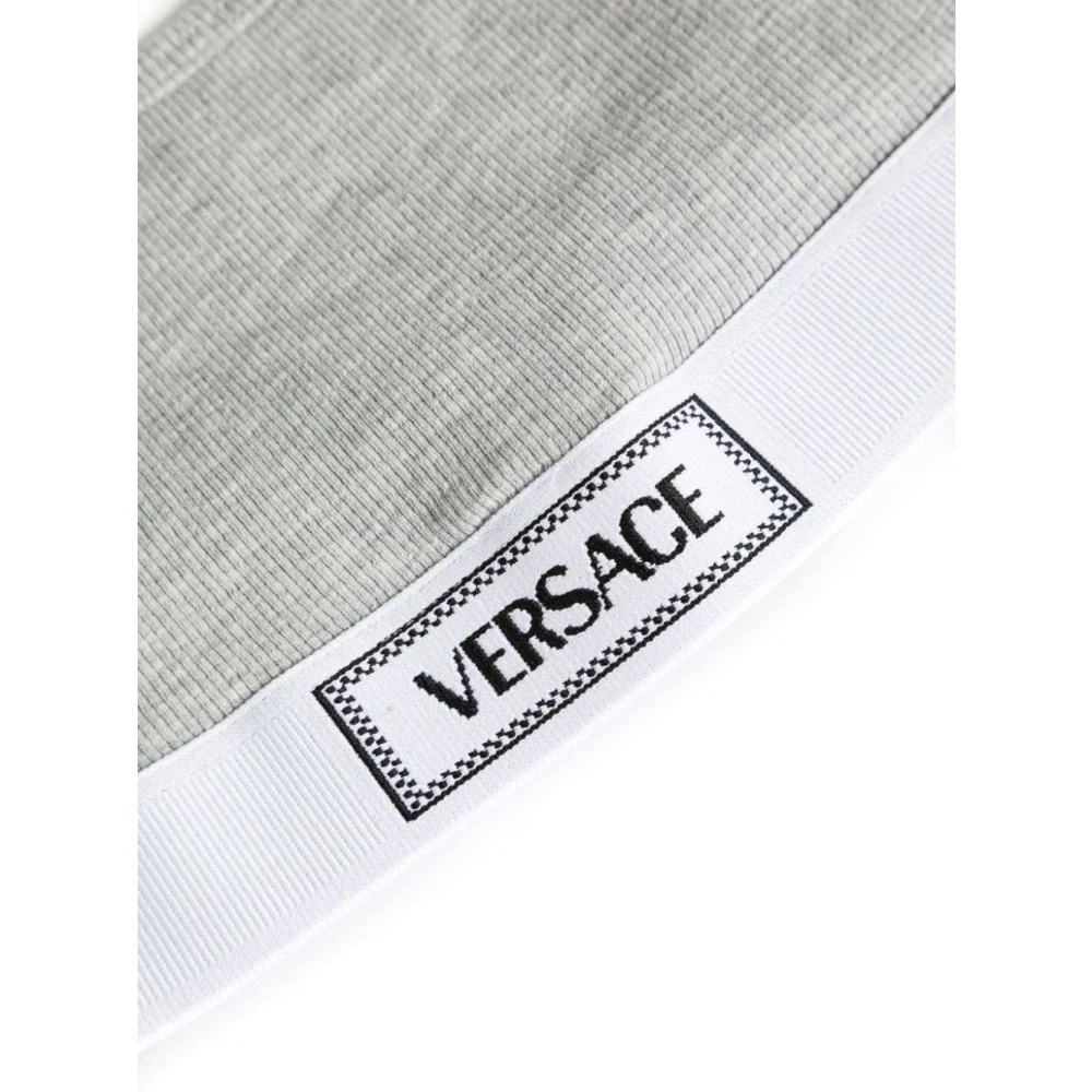 Versace Vintage Logo Geborduurd Grijs Ondergoed Gray Dames