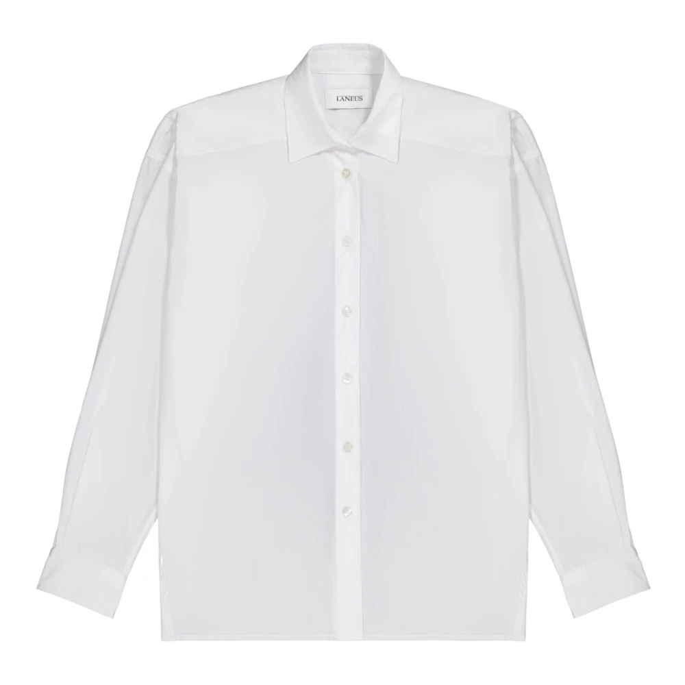 Laneus Oversized Wit Klassiek Button-Up Shirt White Dames