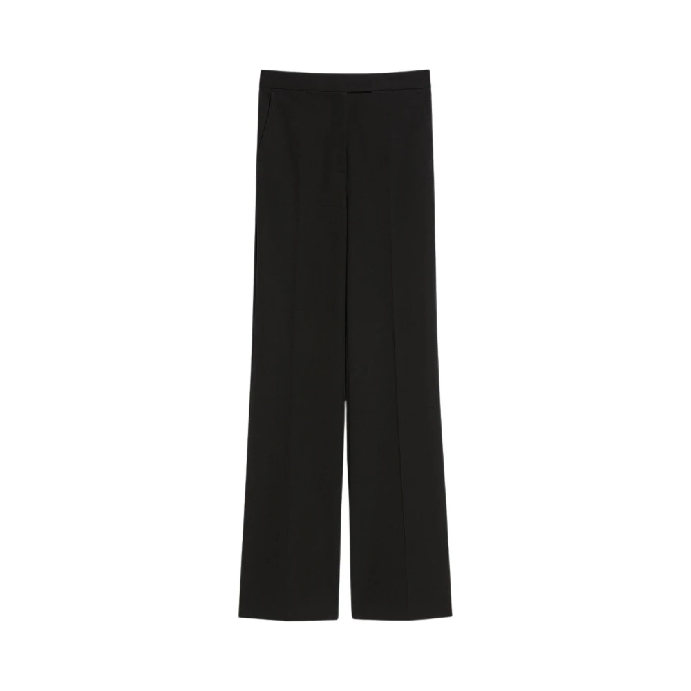 Max Mara Klassieke zwarte broek met rechte pijpen Black Dames