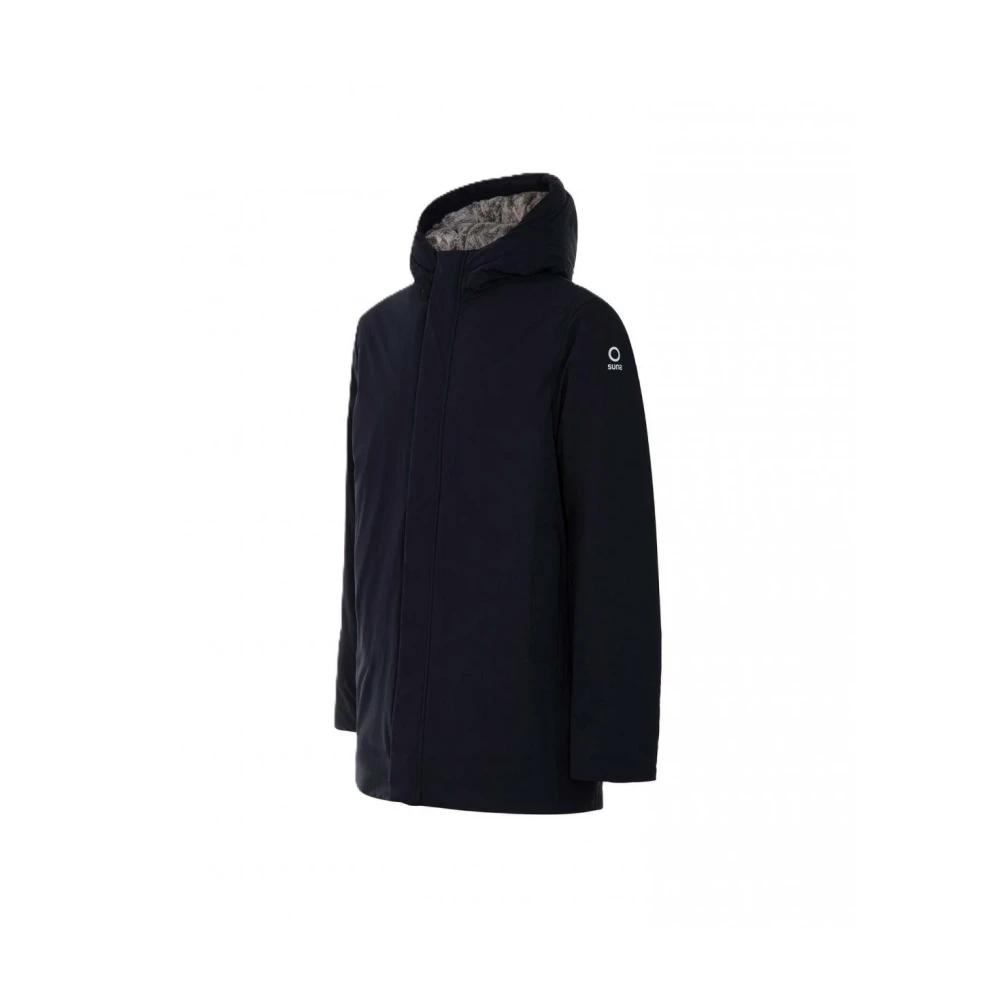 Suns Polyester Puffer en Parka Jassen Blue Heren