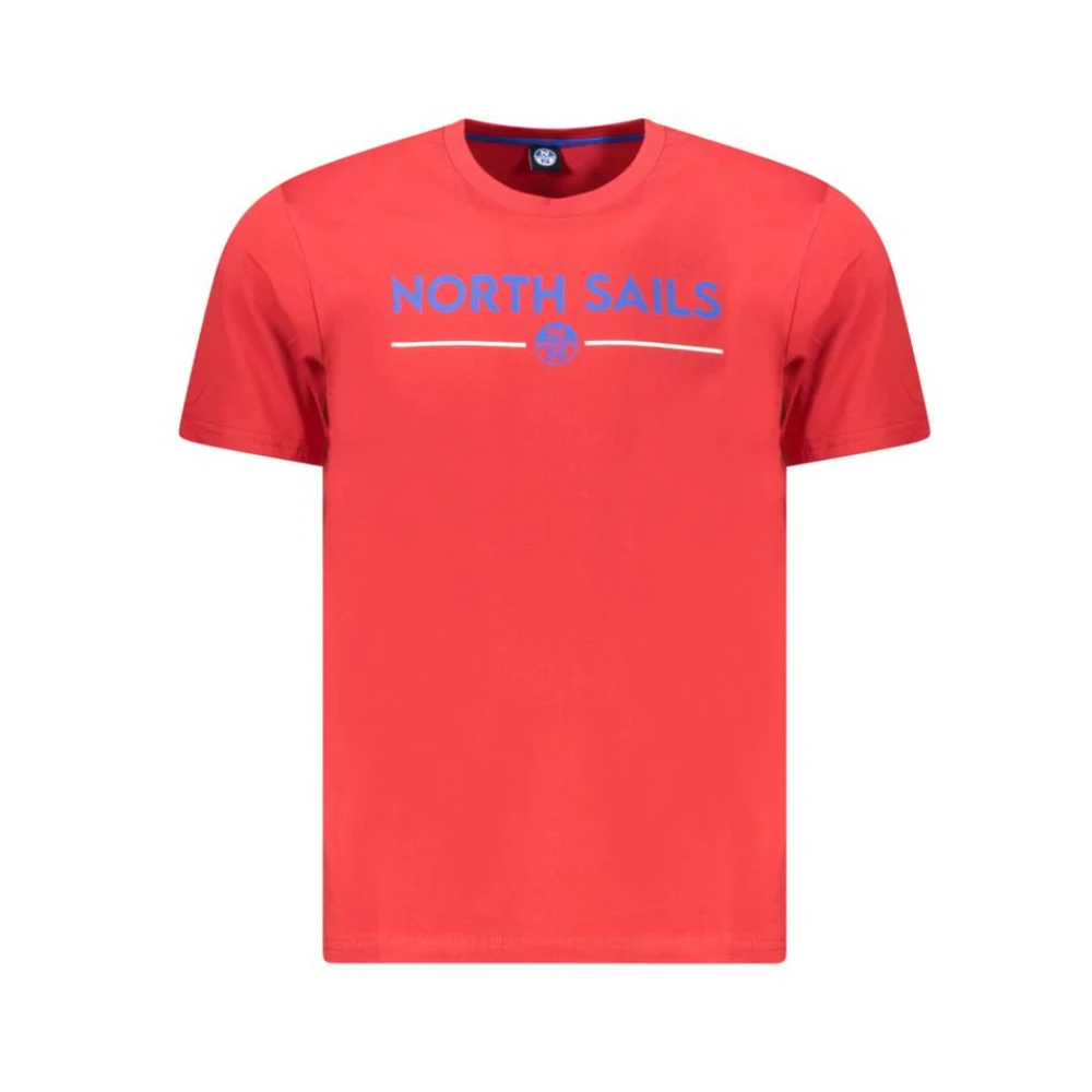 North Sails Rood Grafisch Print Katoenen T-Shirt Red Heren