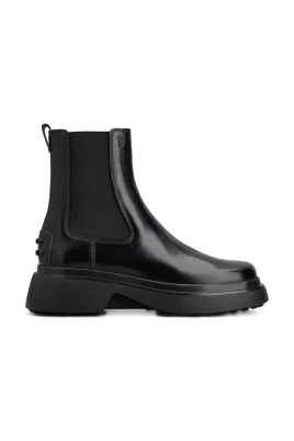 Svarta Läder Ankelboots Stiliga