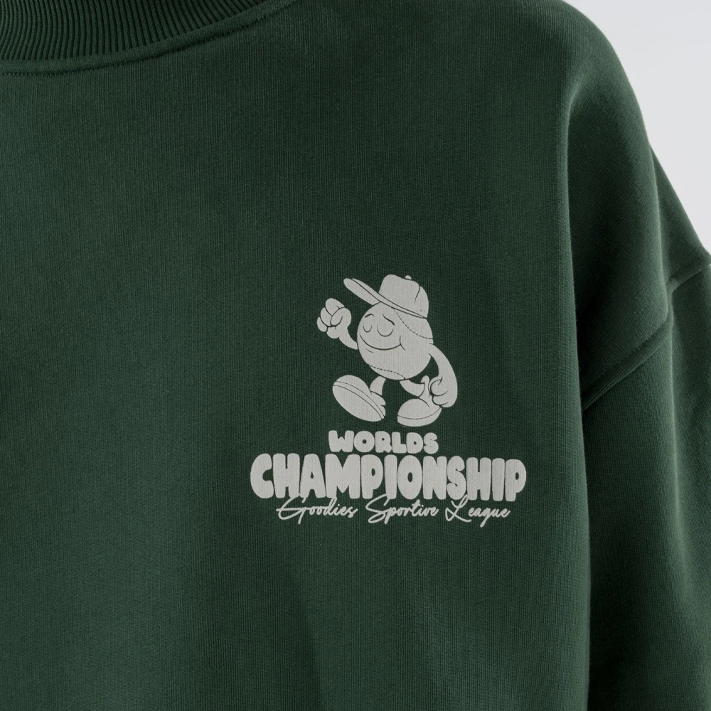 Goodies Sportive Groene Championship Crewneck Streetwear Green Heren